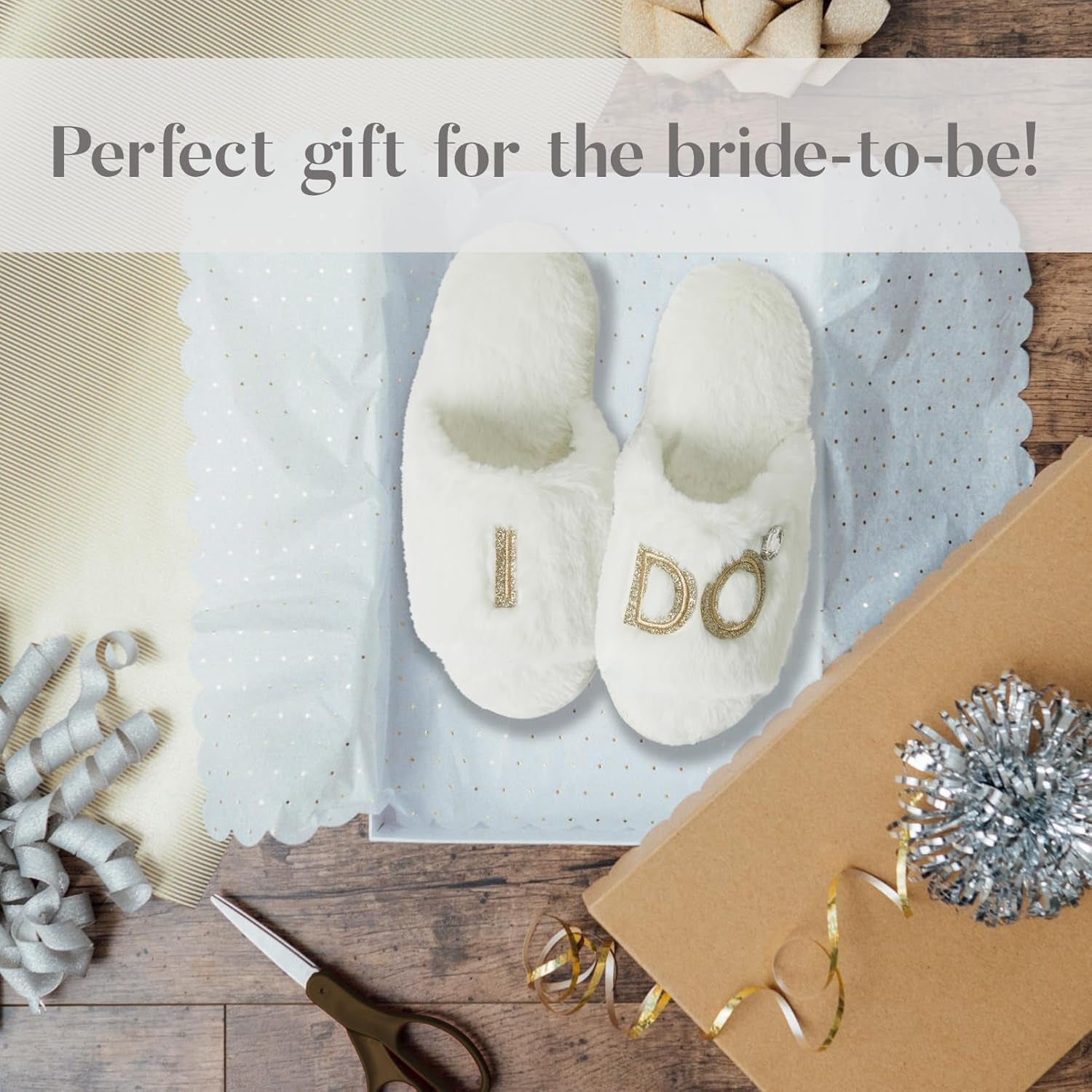 Women'S Giftable I Do & I Do Crew Bride Slippers for Weddings and Bachelorette Party