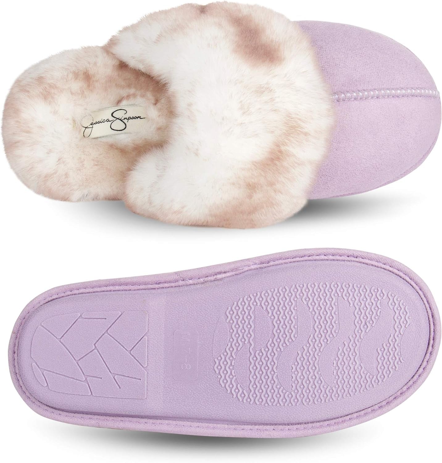 Women'S Comfy Faux Fur House Slipper Scuff Memory Foam Slip on Anti-Skid Sole