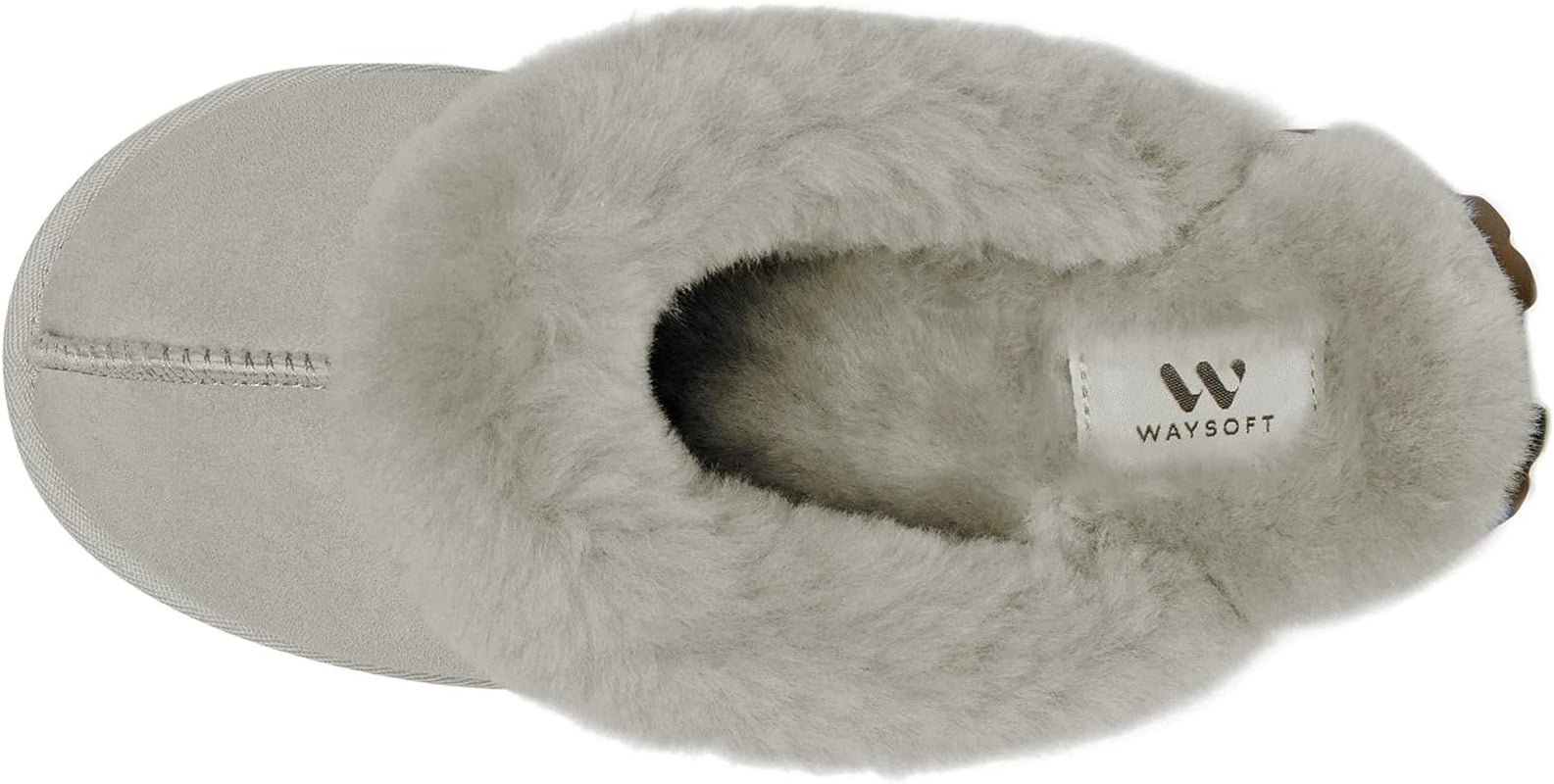 Genuine Australian Sheepskin Women Slippers, Water-Resistant Warm and Fluffy Outdoor House Slippers for Women