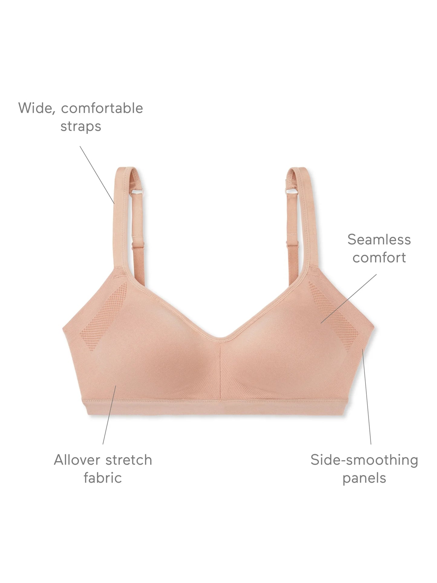 ® Blissful Benefits Underarm-Smoothing with Seamless Stretch Wireless Lightly Lined Comfort Bra RM3911W