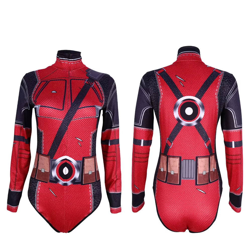 Spiderman Bodysuit for Women and Men, Captain Superhero Jumpsuit, 3D Print, Long Sleeve Swimsuit, Halloween Carnival Cos