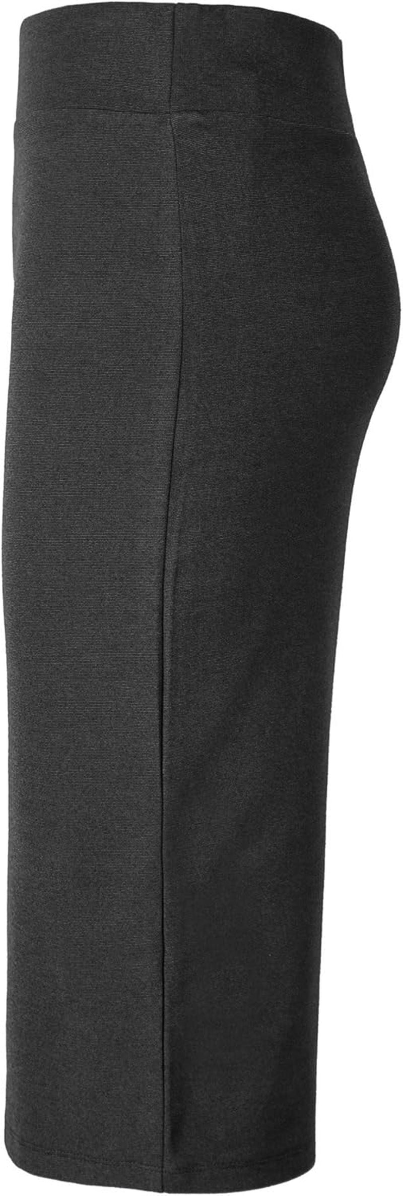 Women'S Elastic Waist Stretch Bodycon Midi Pencil Skirt