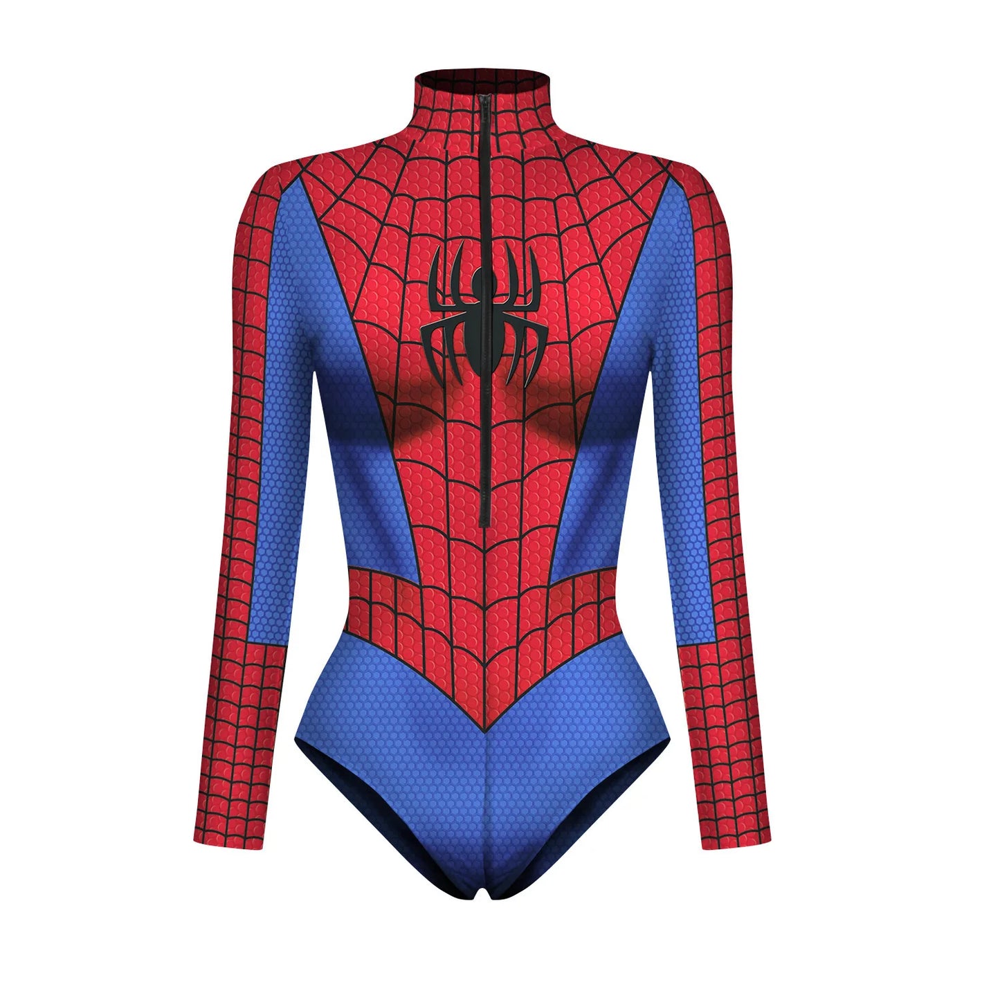 Spiderman Bodysuit for Women and Men, Captain Superhero Jumpsuit, 3D Print, Long Sleeve Swimsuit, Halloween Carnival Cos