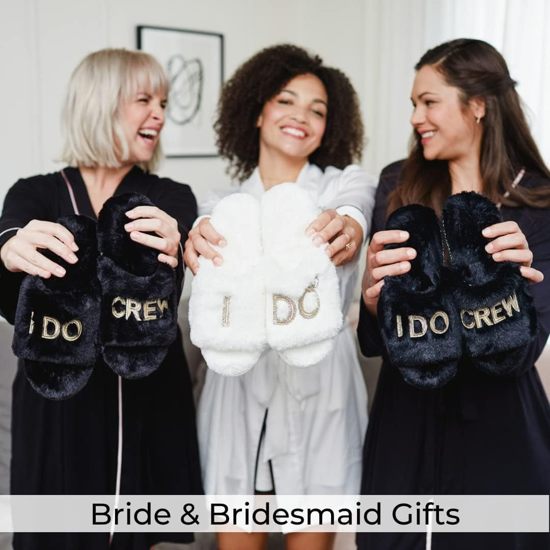 Women'S Giftable I Do & I Do Crew Bride Slippers for Weddings and Bachelorette Party