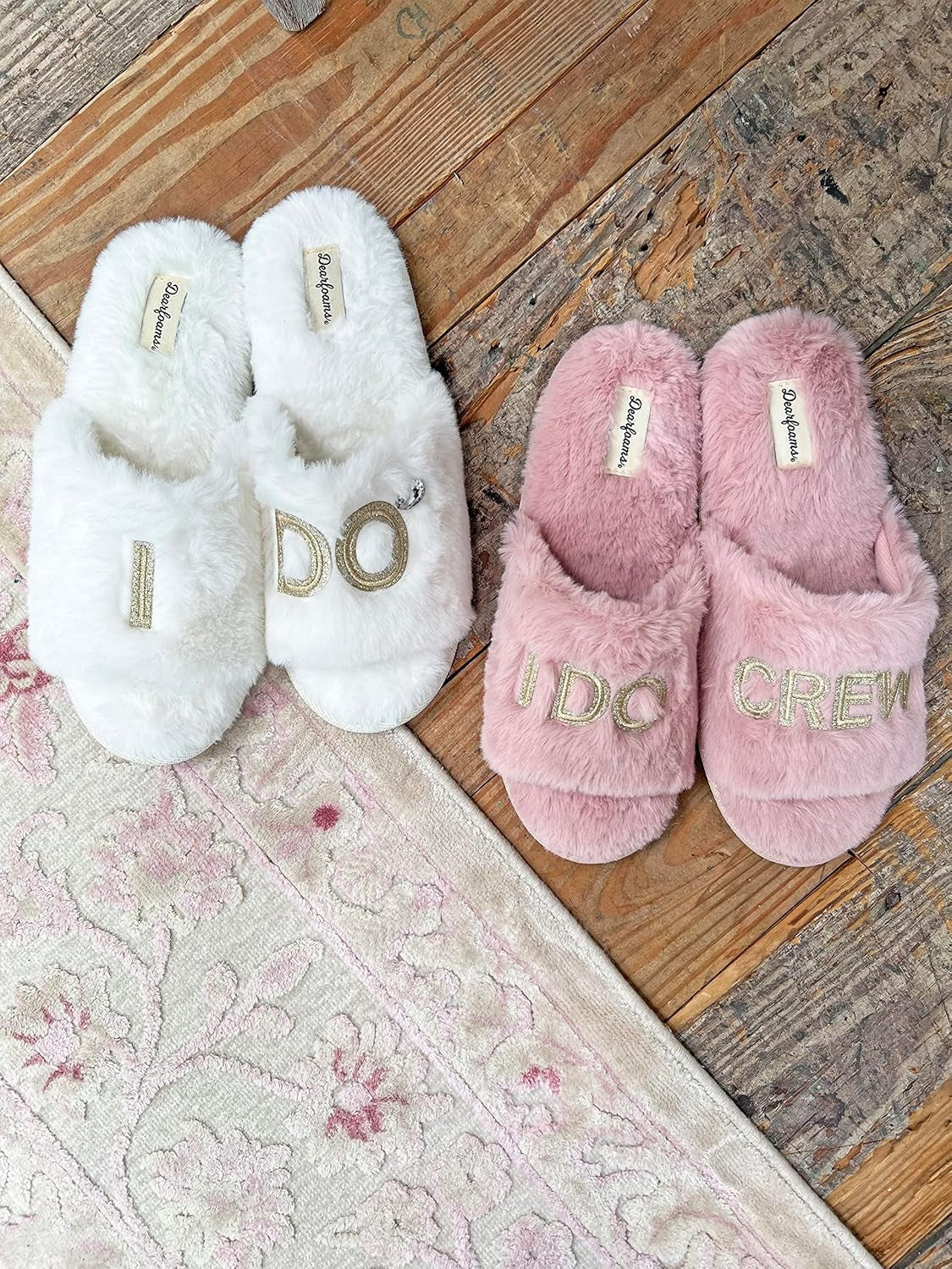 Women'S Giftable I Do & I Do Crew Bride Slippers for Weddings and Bachelorette Party